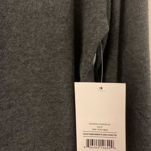 Hurley Take Out Framed Jersey Long Sleeve Henley Top - Picture 4 of 5